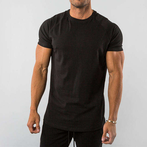 Men's 95 Cotton 5 Spandex Blank Sports T-Shirt Training Workout