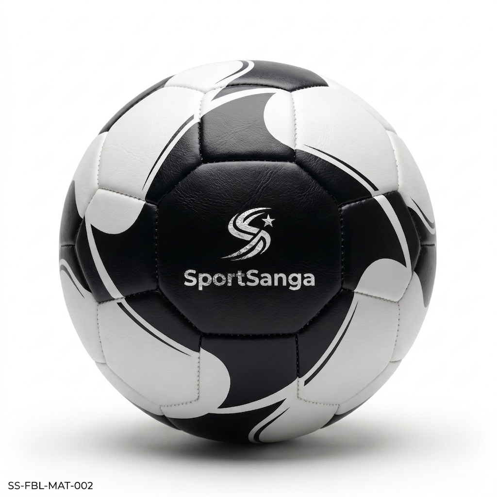 32-Panel hand-stitched PU match football with butyl bladder for leagues and clubs
